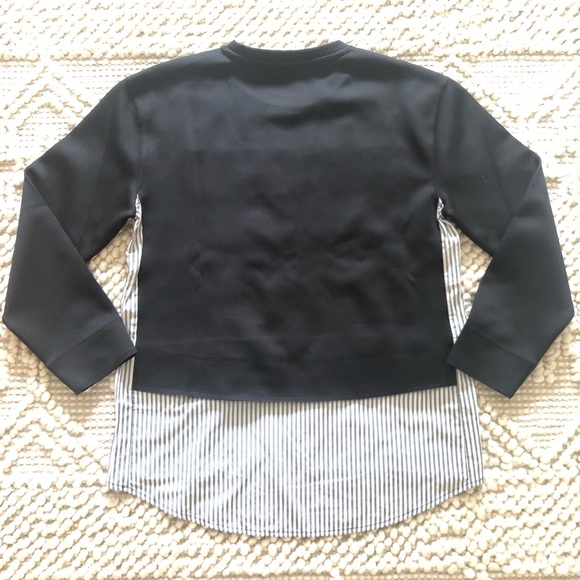 DKNY Mixed Media Sweatshirt w/Rhinestone Logo - Picture 5 of 5